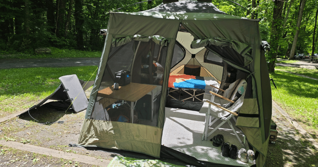 TOP 6-PERSON INSTANT TENT THIS IS AN IMAGE OF THE SCREEN PORCH ON A GAZELLE T4 PLUS