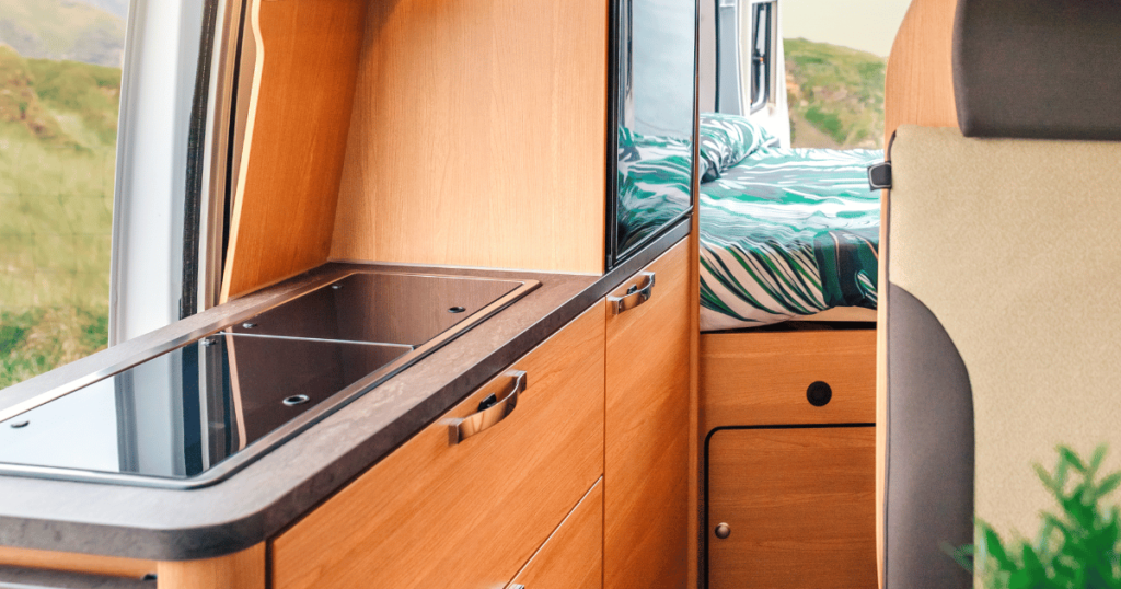 BEST CAMPING OPTION THIS IS AN IMAGE OF THE INSIDE OF A CAMPER