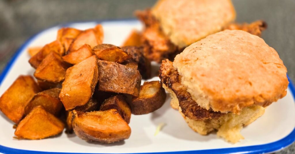 Blue Hen Cafe: St. Augustine’s Best Breakfast Spot THIS IS AN IMAGE OF THE CHICKEN BISCUITS