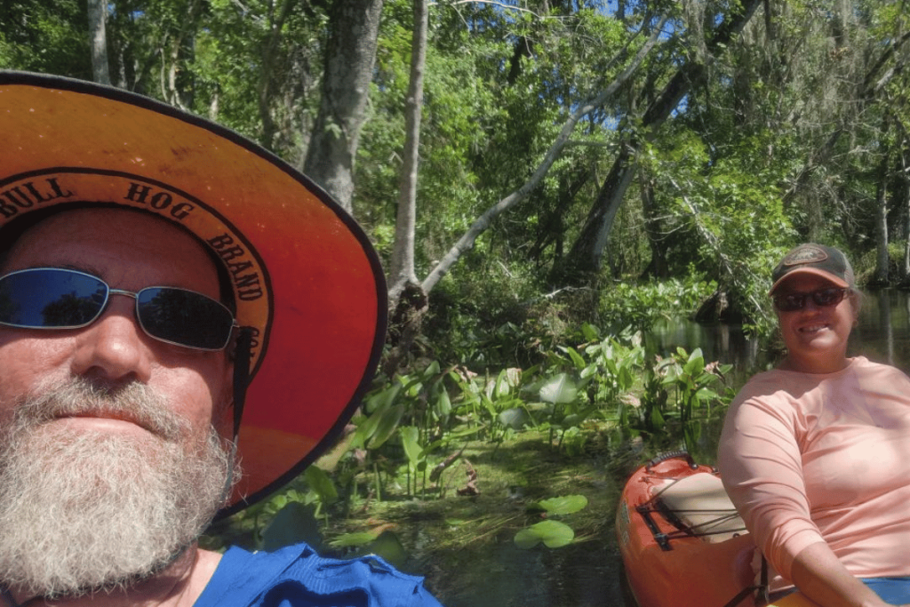 selfie in a kayak silver springs state park florida