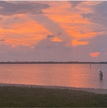 sunset at fort de soto park