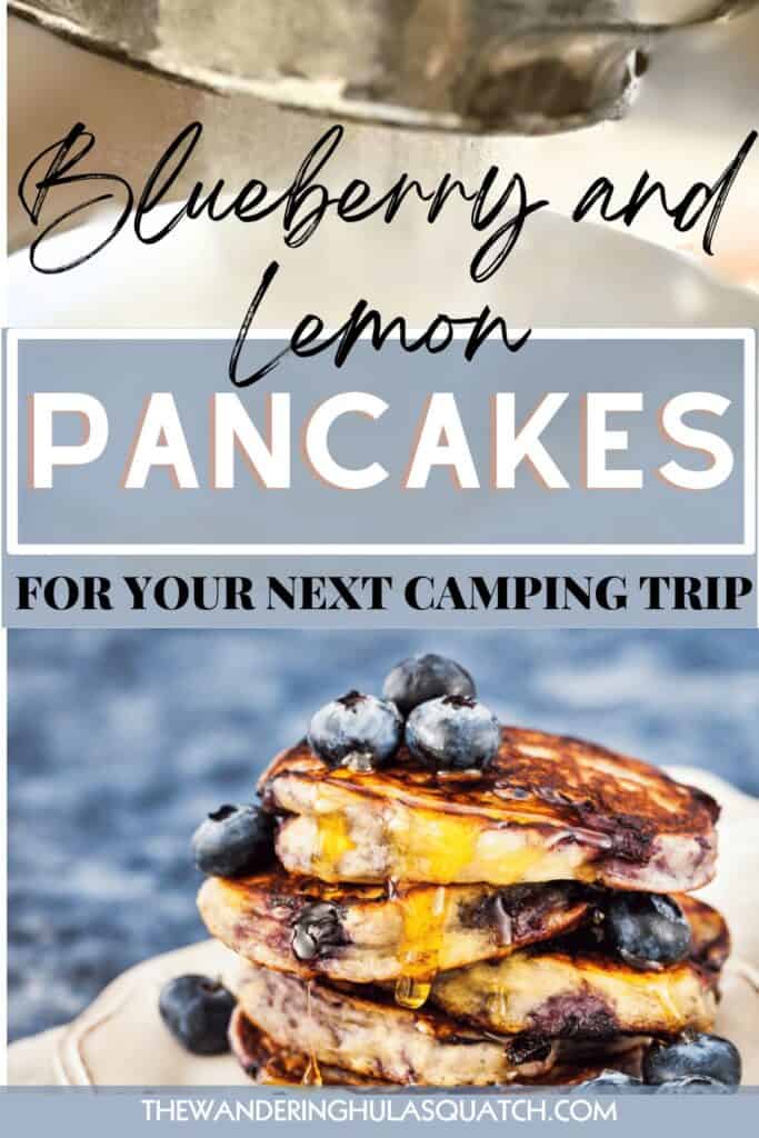 FLUFFY AND DELICIOUS LEMON BLUEBERRY PANCAKE RECIPE PINTEREST PIN