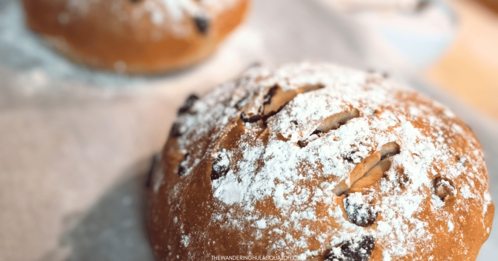 fresh baked cranberry walnut bread