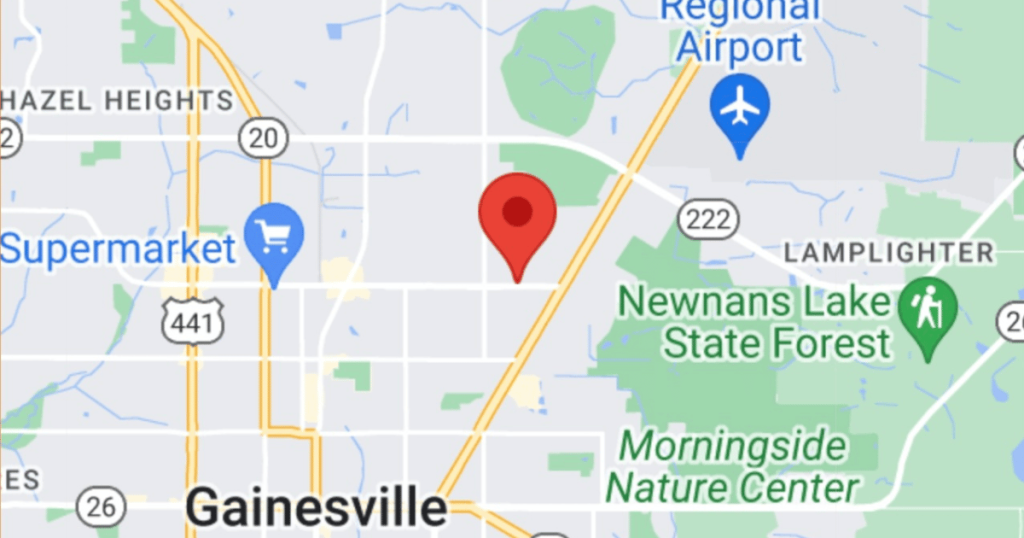 ROAD MAP TO SATCHEL'S PIZZA IN GAINESVILLE FL