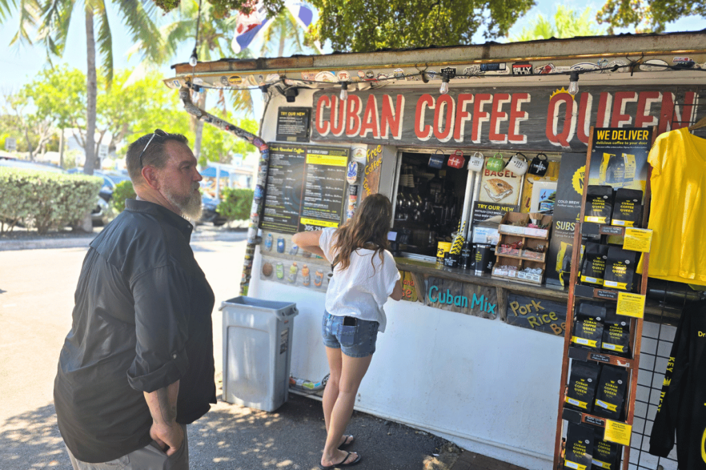 cuban coffee queen key west's best brew in paradise man standing in line at cuban coffee queen