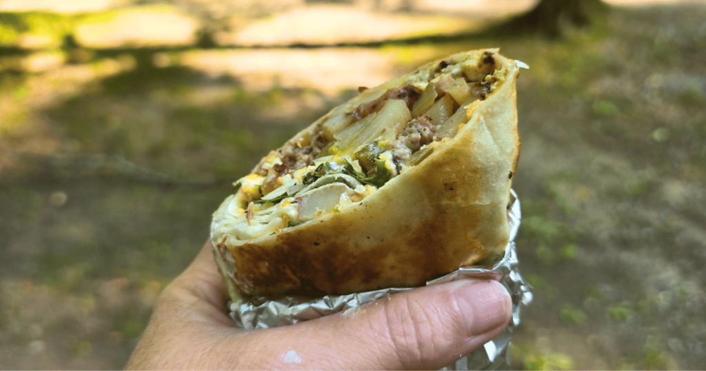 EASY CAMPING MEALS: SIMPLE CAPSULE MEAL PLANNING breakfast burrito
