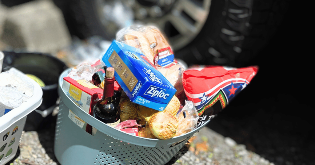 EASY CAPSULE MEALS TO MAKE CAMP COOKING A BREEZE basket of food