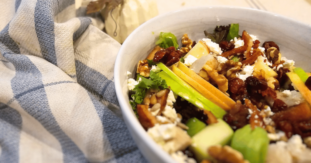 FLORIDA FALL HARVEST SALAD complete salad in bowl