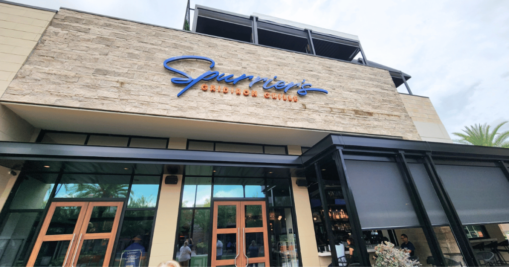 HUDDLE UP THIS FALL TO SPURRIER’S GRIDIRON GRILLE  FRONT OF RESTAURANT