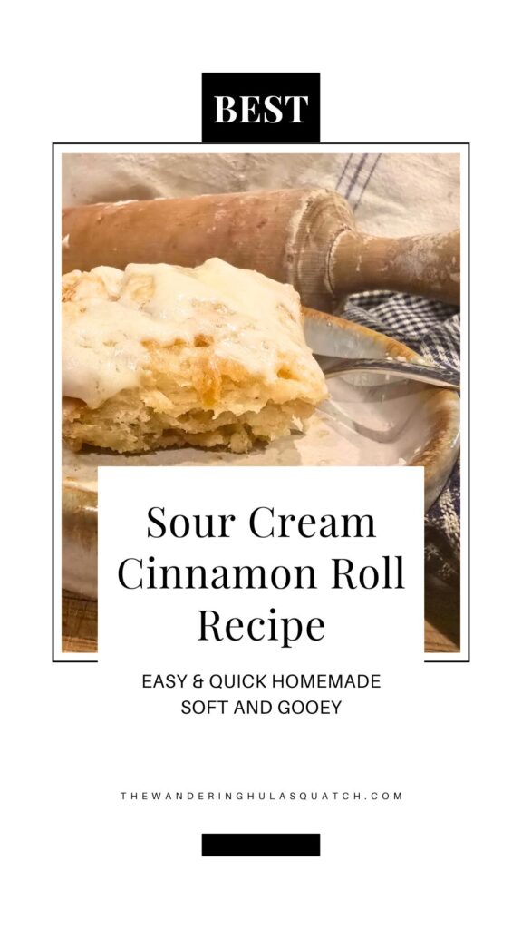 DECADENT HOMEMADE SOUR CREAM CINNAMON ROLLS RECIPE pinterest pin