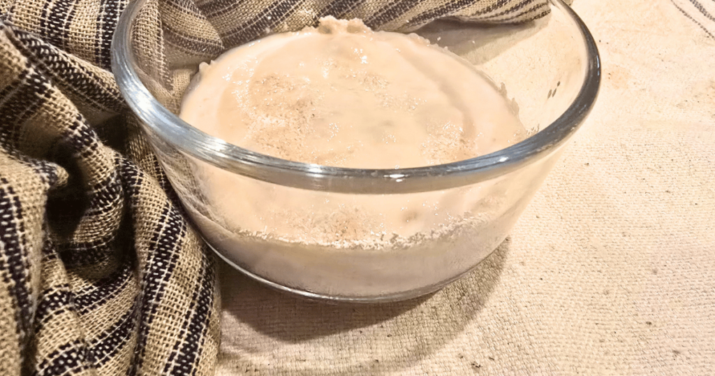 yeast proofing in a bowl