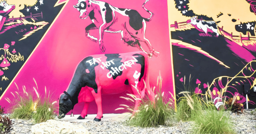 LOVEBIRD ALMOST FAMOUS CHICKEN CENTRAL FLORIDA HIDDEN GEM pink cow