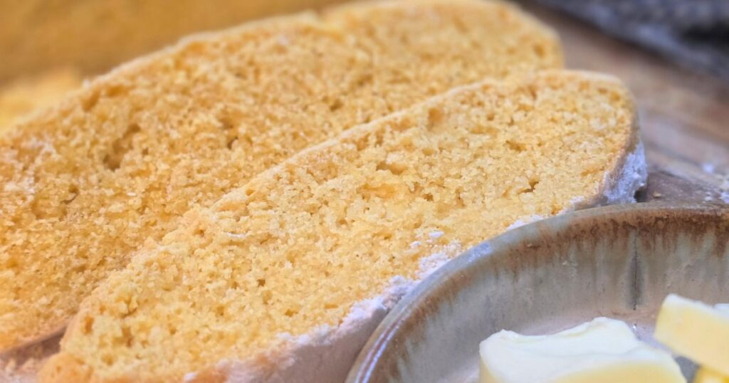 this a closeup image of honey cornmeal yeast bread recipe