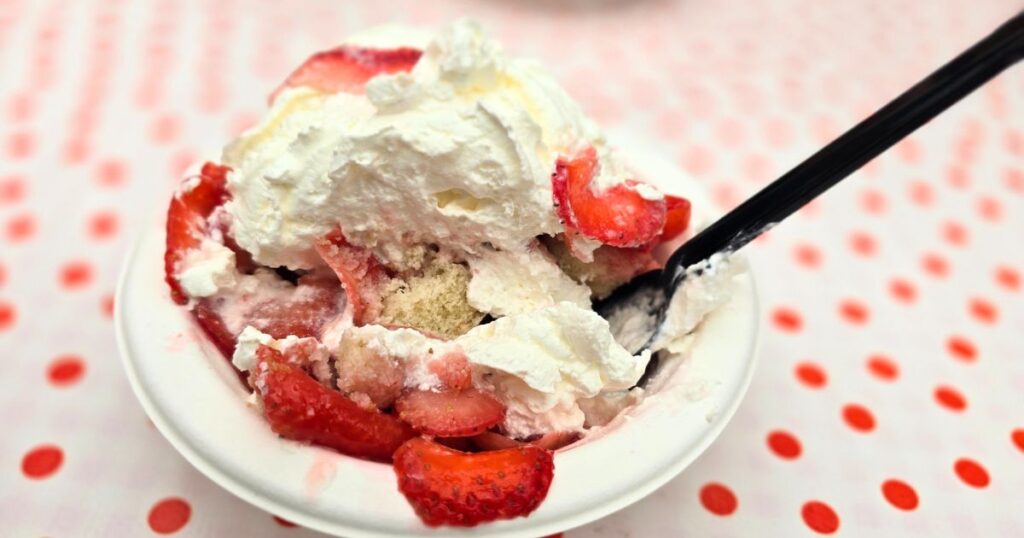 PARKDALE FARM MARKET STRAWBERRY SHORTCAKE WITH A SPOON