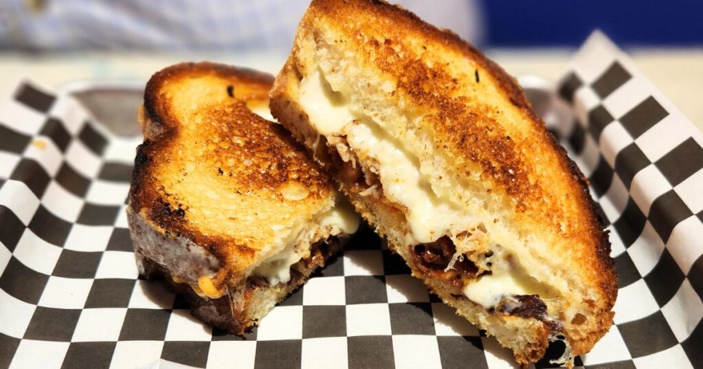 ST. AUGUSTINE FOOD CRAWL THIS IS AN IMAGE OF GRILLED CHEESE AT SARBEZ