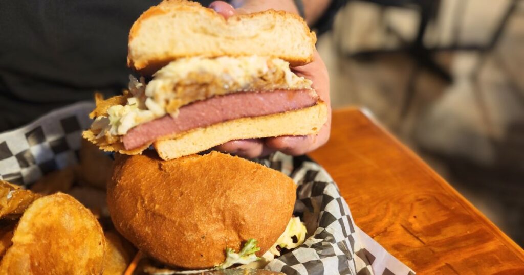 GATOR SHACK RESTAURANT THIS IS AN IMAGE OF THE INSIDE OF THE LARRY SANDWICH