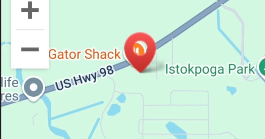 THIS IS AN IMAGE OF THE MAP TO GATOR SHACK