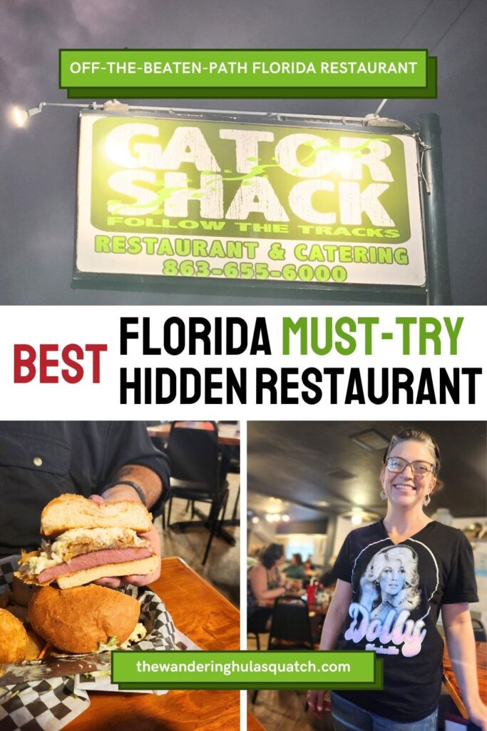 THE GATOR SHACK RESTAURANT THIS IS AN IMAGE OF A PINTEREST PIN