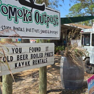 TOMOKA STATE PARK THIS IS AN IMAGE OF A THE TOMOKA OUTPOST SIGN