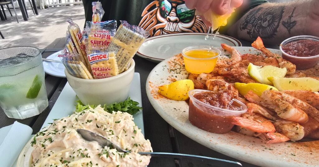 AUNT KATE'S RESTAURANT THIS IS AN IMAGE OF A PLATE OF SEAFOOD APPETIZERS