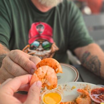 AUNT KATE'S RESTAURANT THIS IS AN IMAGE OF CHEERS WITH BOILED SHRIMP