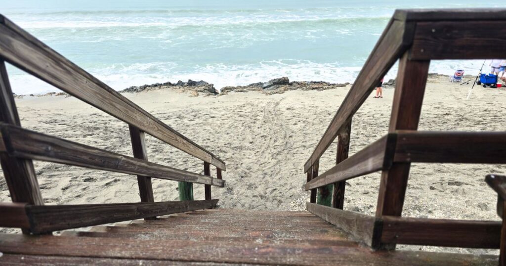 Florida coastal preserves STEPS DOWN TO BEACH