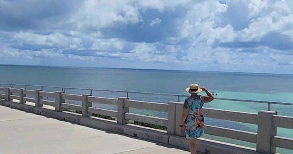 Bahia Honda State Park things to do WOMAN WALKING THE OLD BRIDGE