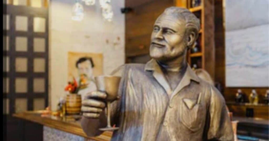 Best things to do in Key West for couples: STATUE OF ERNEST HEMINGWAY AT PAPA PILAR'S DISTILLERY