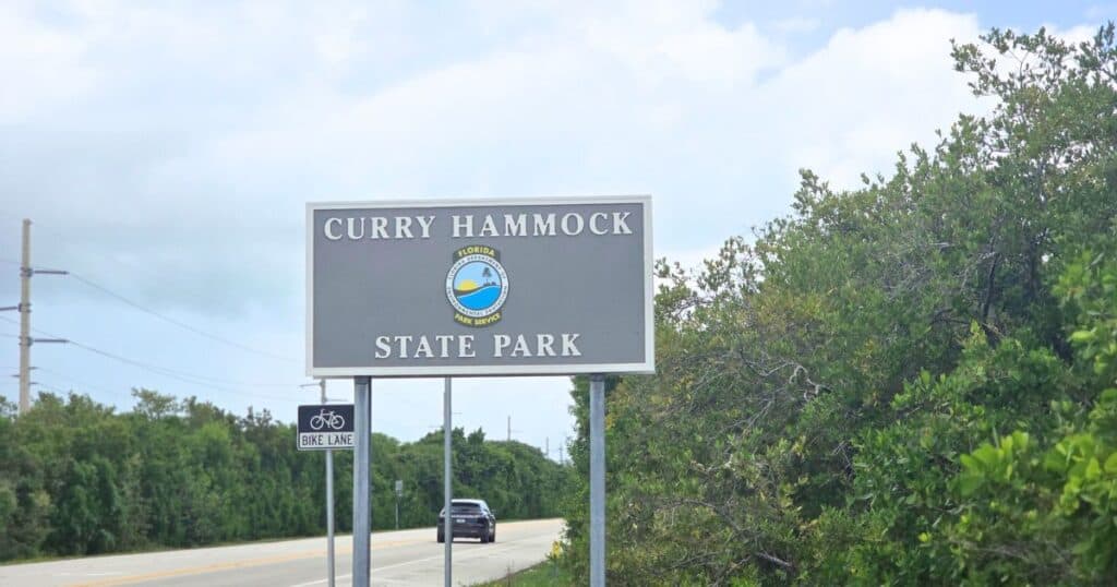 CURRY HAMMOCK STATE PARK SIGN